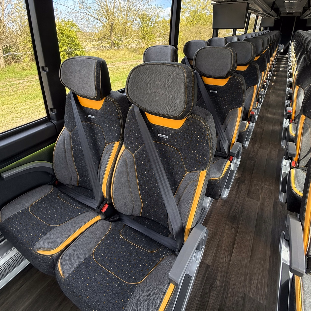 hollywood charter bus rental inside
