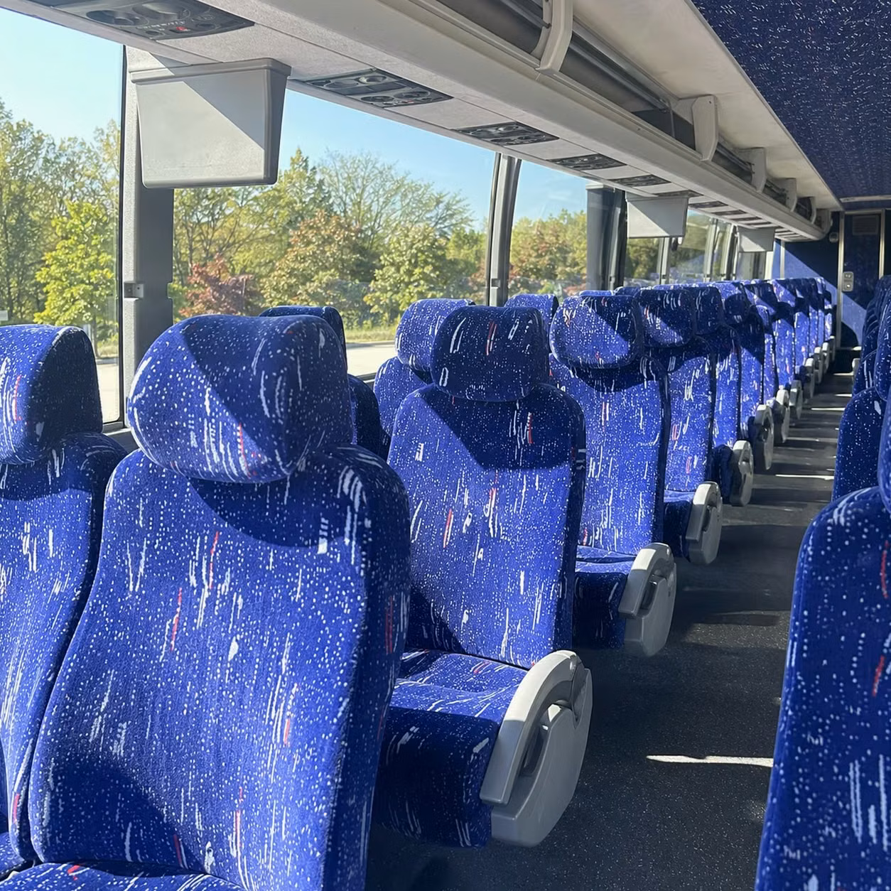hollywood charter bus rental interior